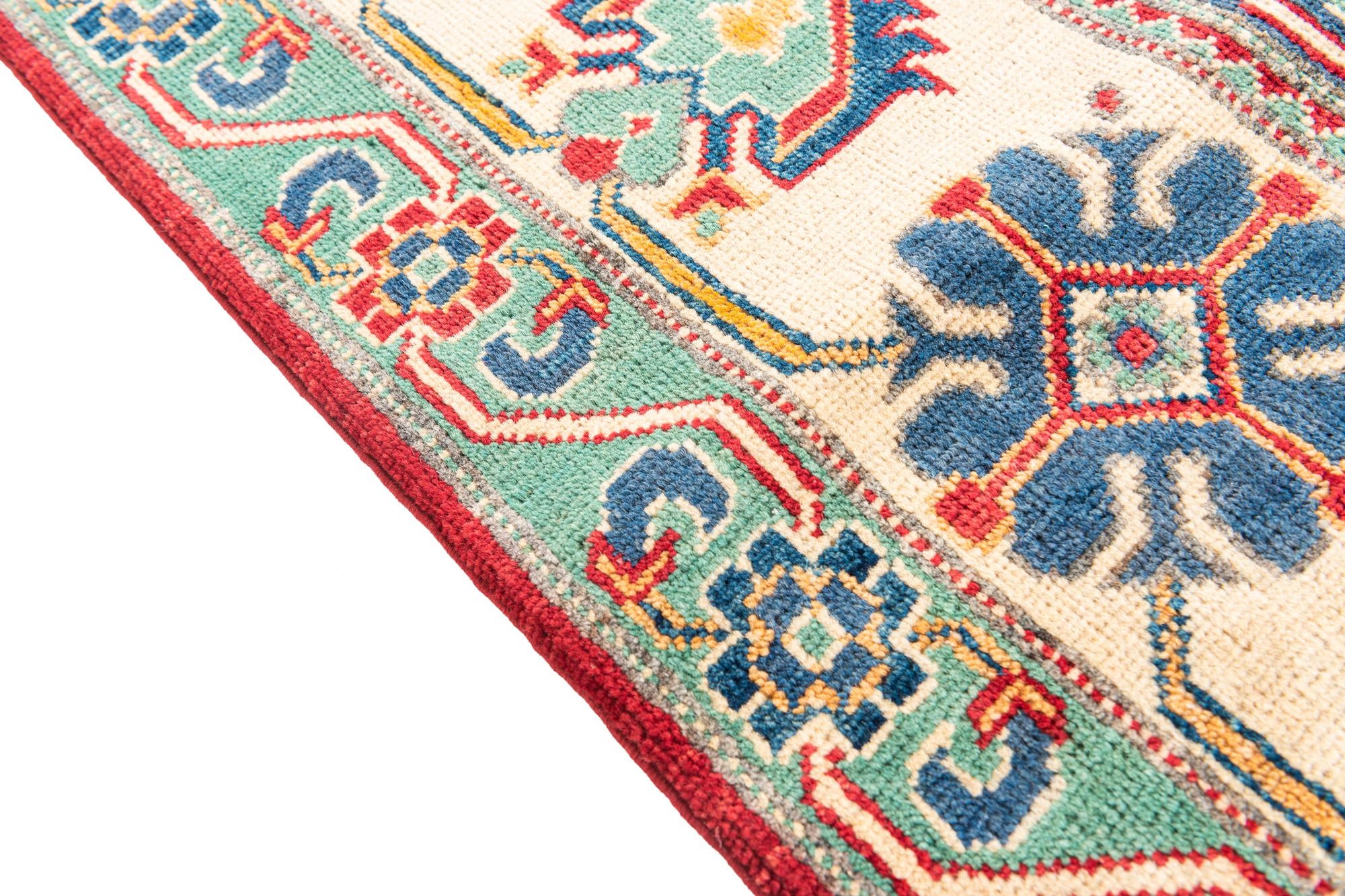 6' 6 x 9' 9 Hand Knotted Kazak Rug