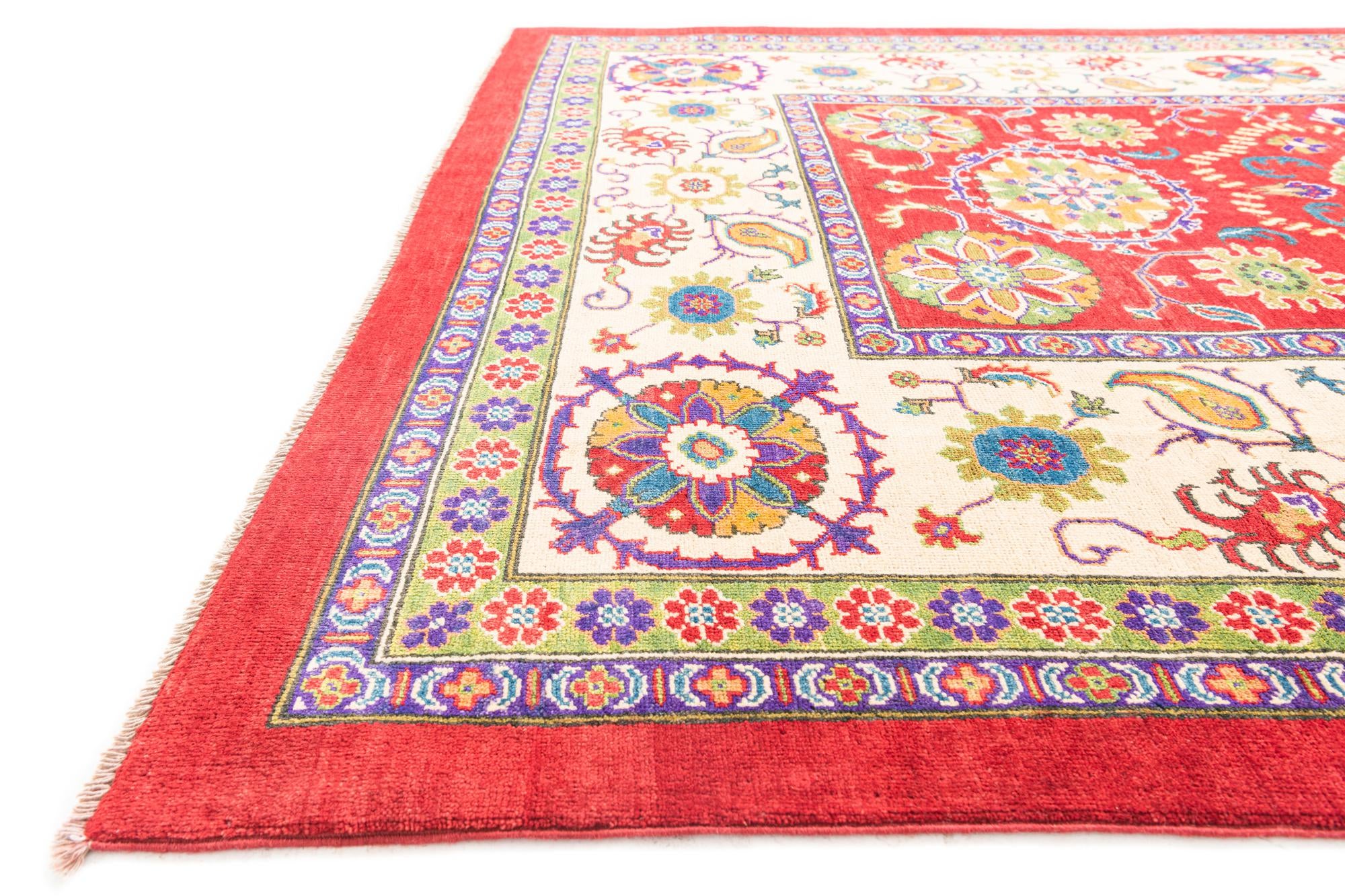 6' 7 x 9' 6 Hand Knotted Kazak Rug
