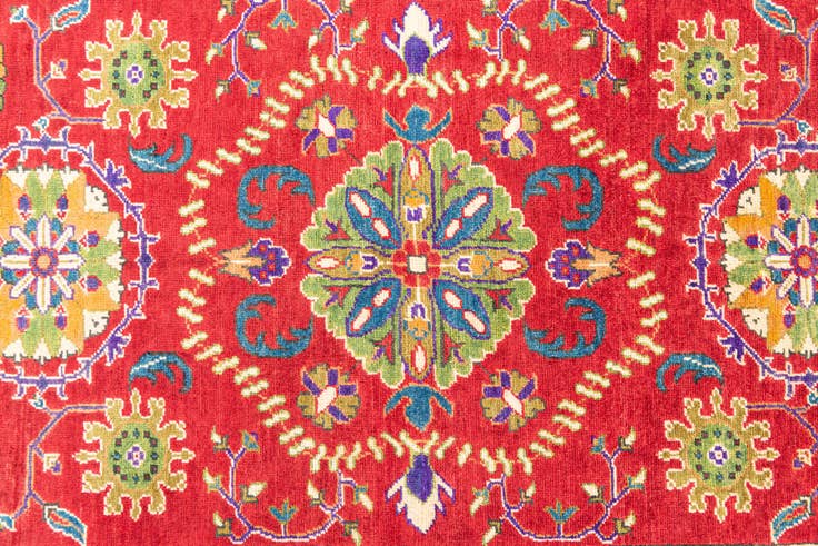 Detail image of 6' 7 x 9' 6 Hand Knotted Kazak Rug