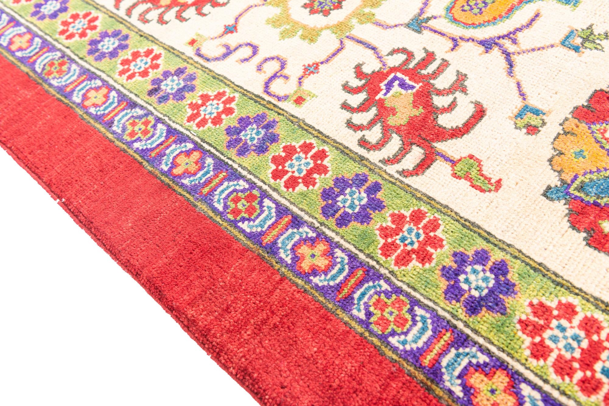 6' 7 x 9' 6 Hand Knotted Kazak Rug