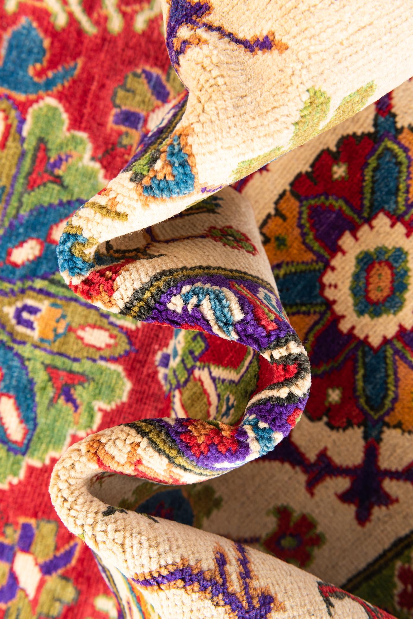 6' 7 x 9' 6 Hand Knotted Kazak Rug