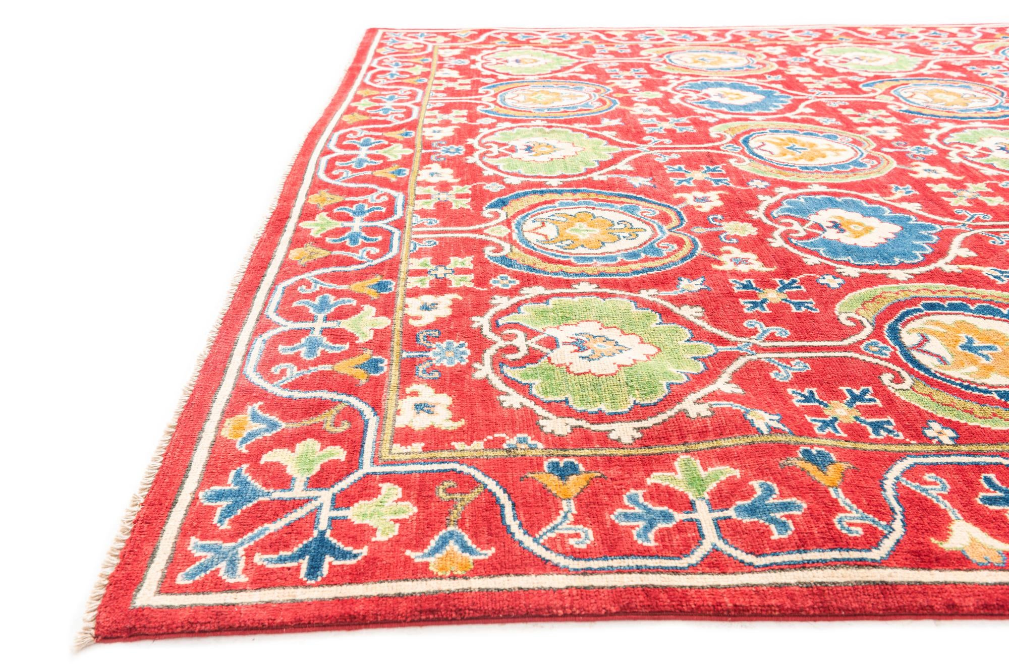 6' 8 x 10' 4 Hand Knotted Kazak Rug