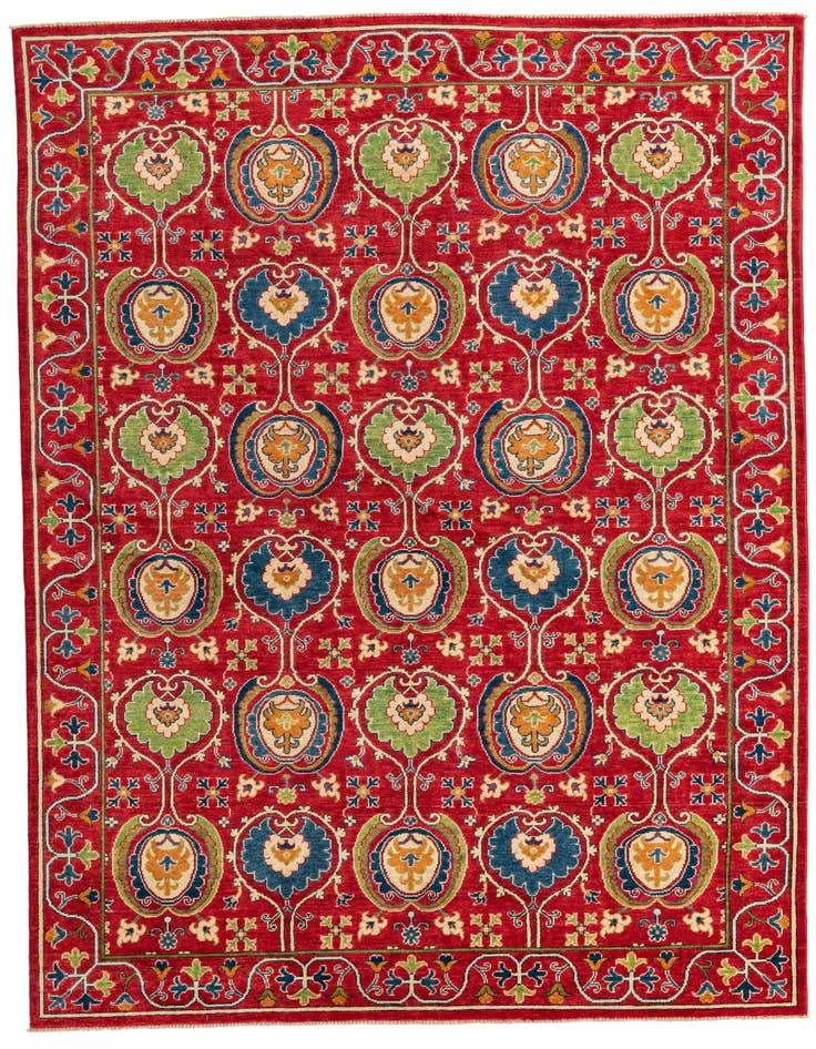Detail image of 6' 8 x 10' 4 Hand Knotted Kazak Rug