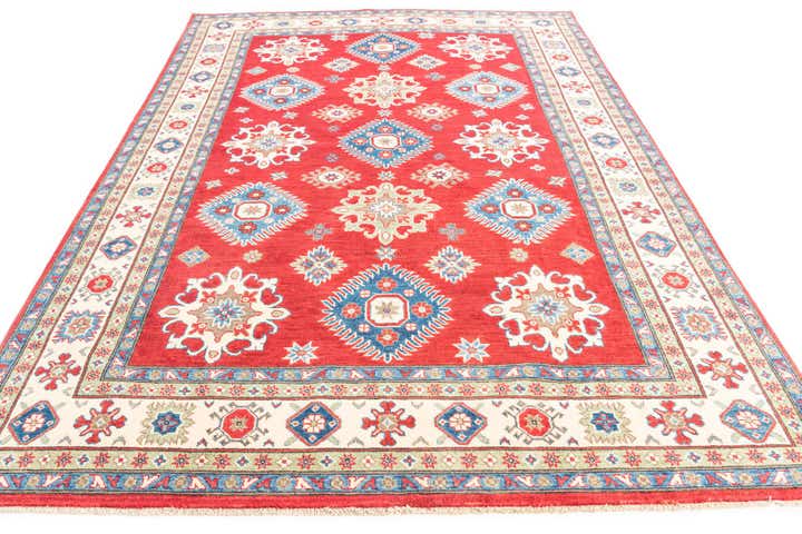 6' 7 x 9' 2 Hand Knotted Kazak Rug
