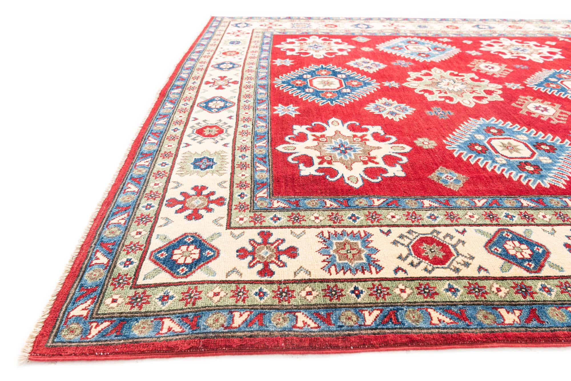 6' 7 x 9' 2 Hand Knotted Kazak Rug