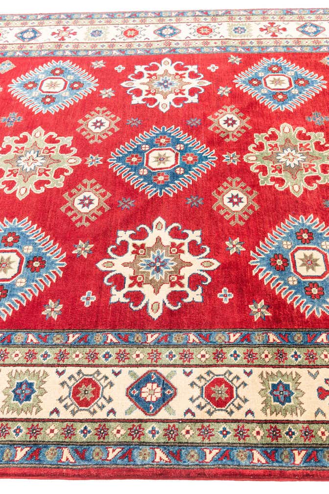 6' 7 x 9' 2 Hand Knotted Kazak Rug