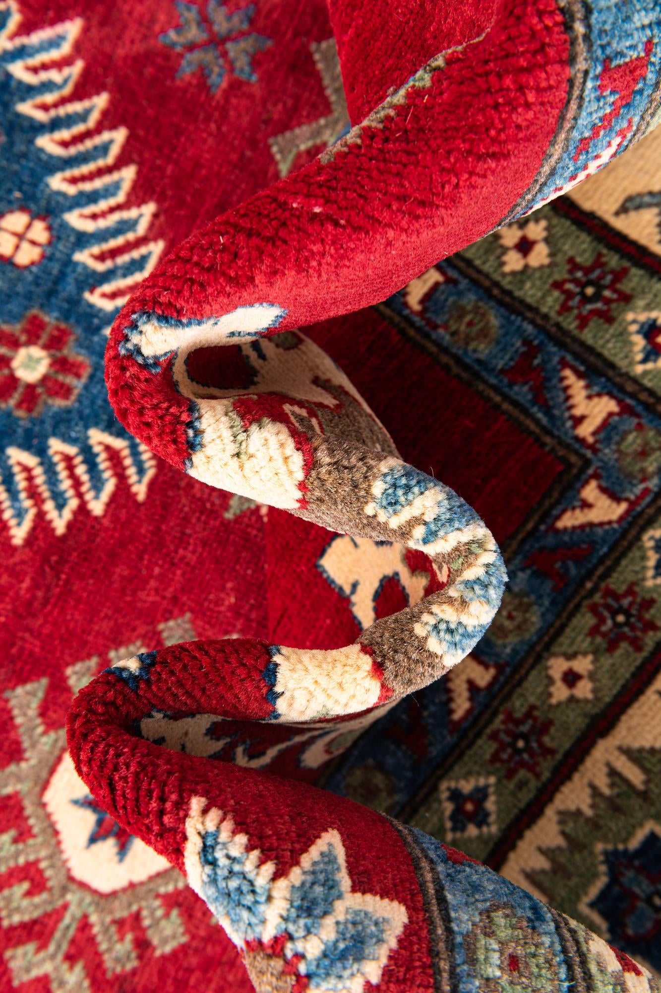 6' 7 x 9' 2 Hand Knotted Kazak Rug