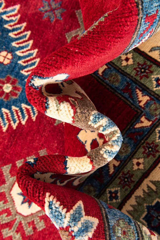 6' 7 x 9' 2 Hand Knotted Kazak Rug