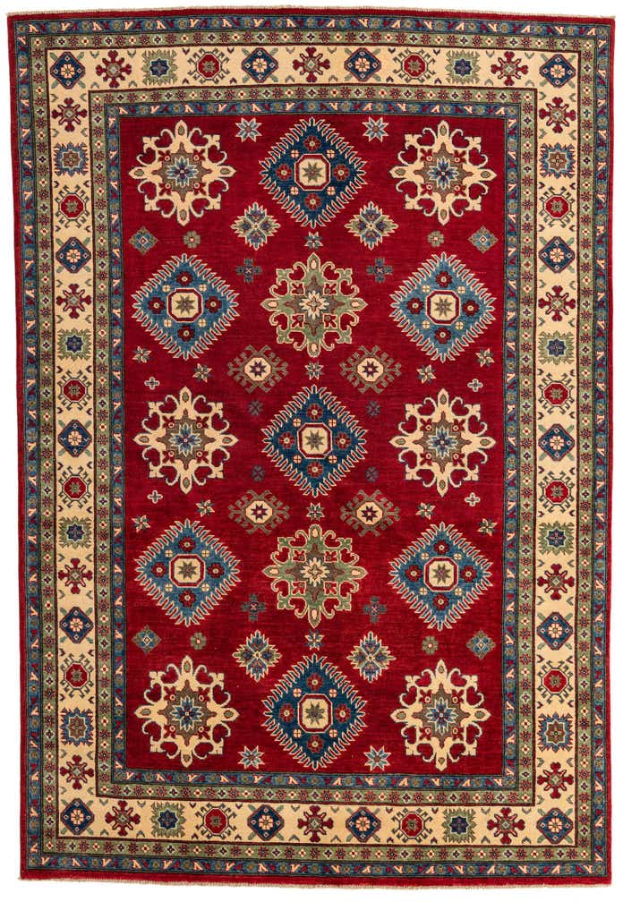 6' 7 x 9' 2 Hand Knotted Kazak Rug