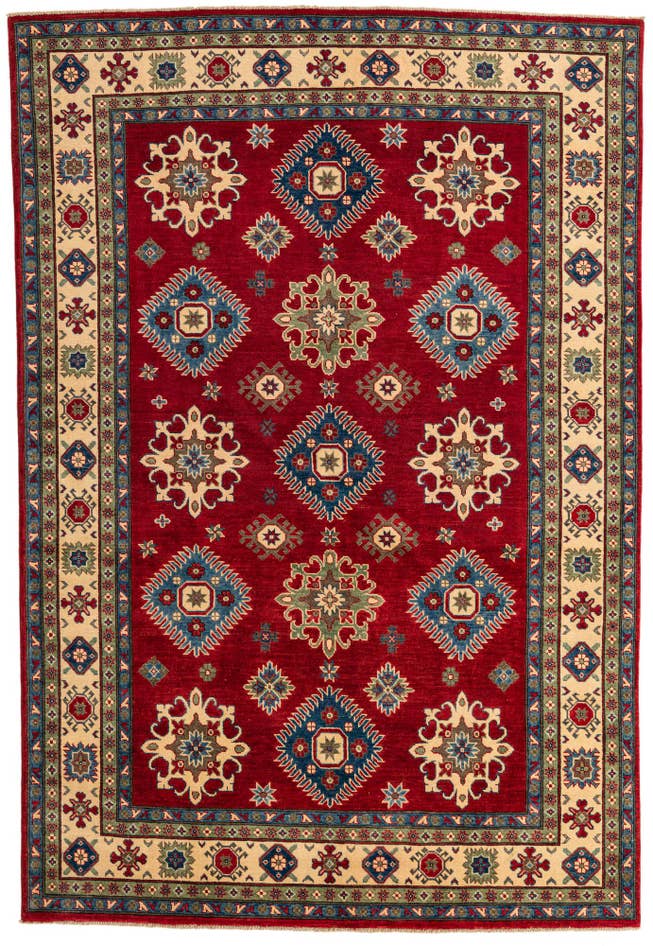 Detail image of 6' 7 x 9' 2 Hand Knotted Kazak Rug