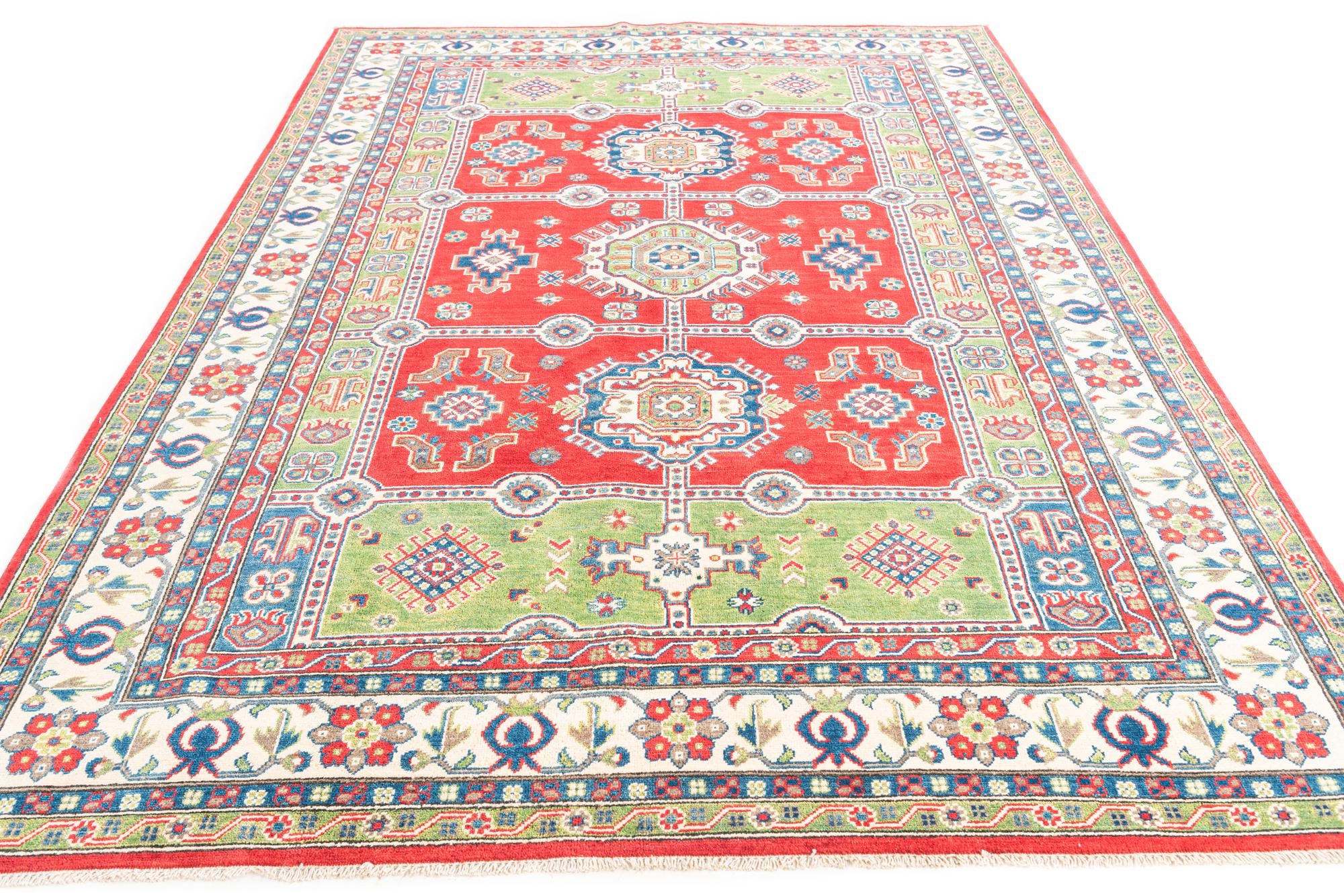 6' 9 x 9' 6 Hand Knotted Kazak Rug