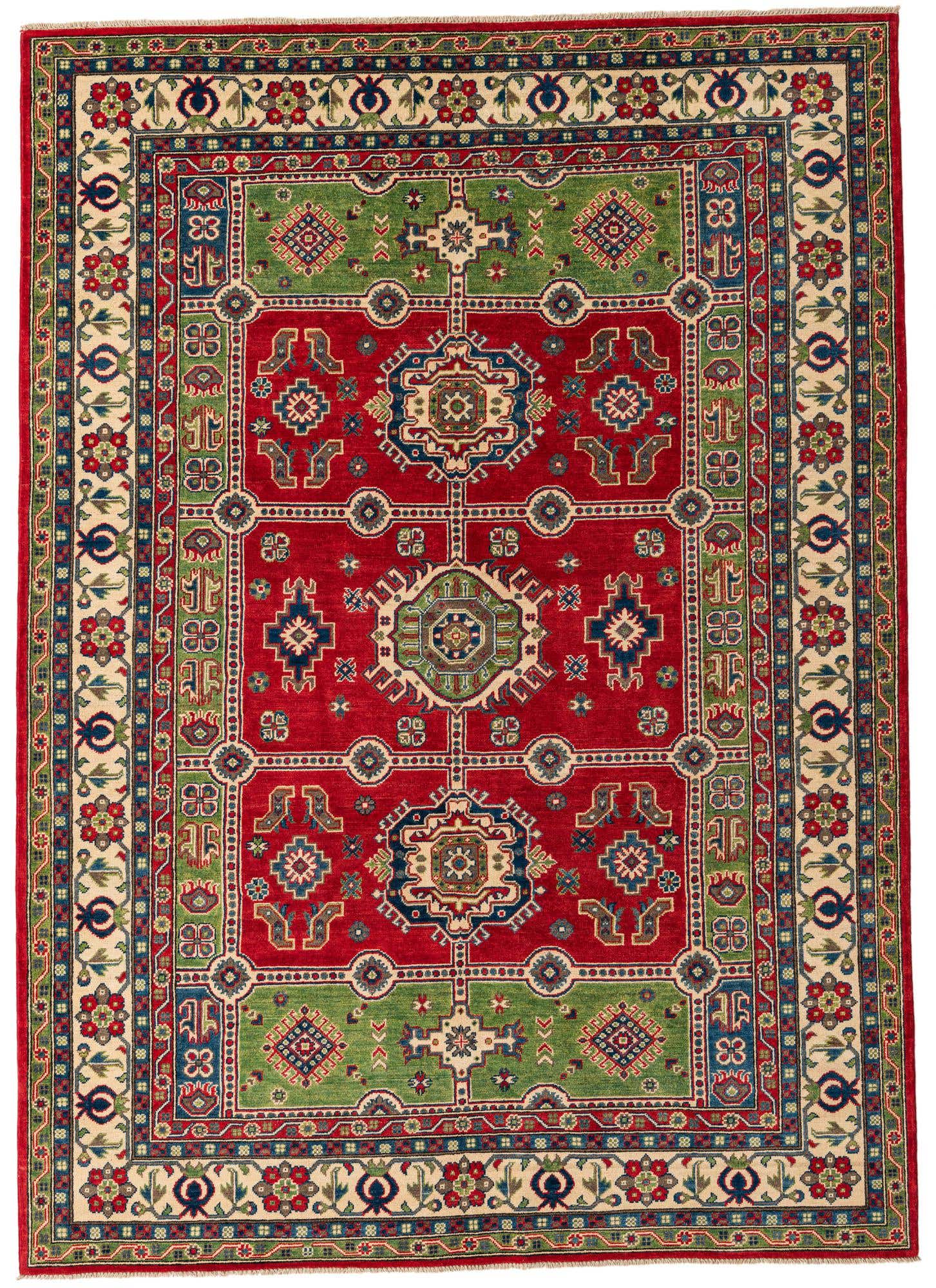 6' 9 x 9' 6 Hand Knotted Kazak Rug
