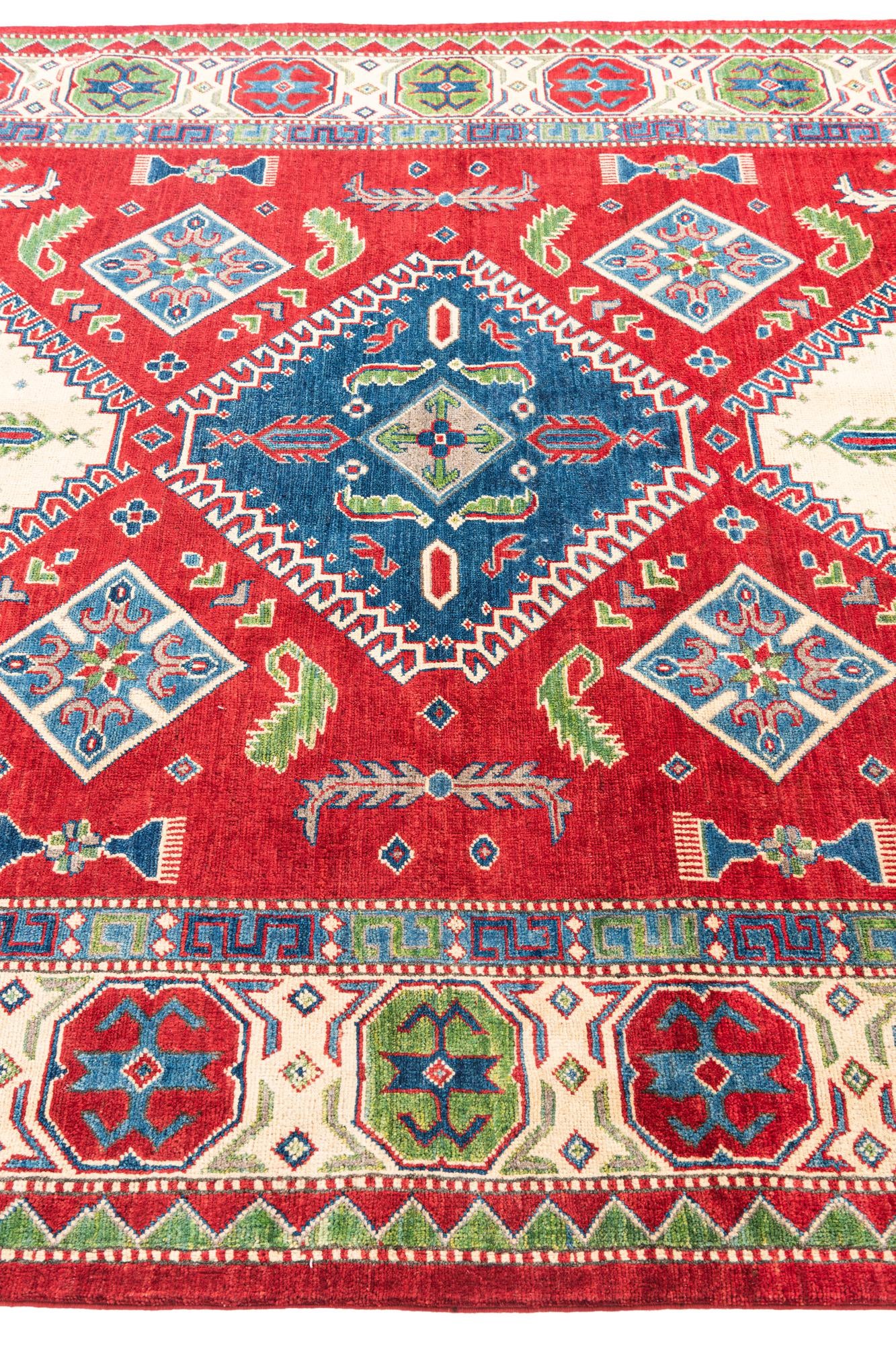 6' 7 x 10' Hand Knotted Kazak Rug