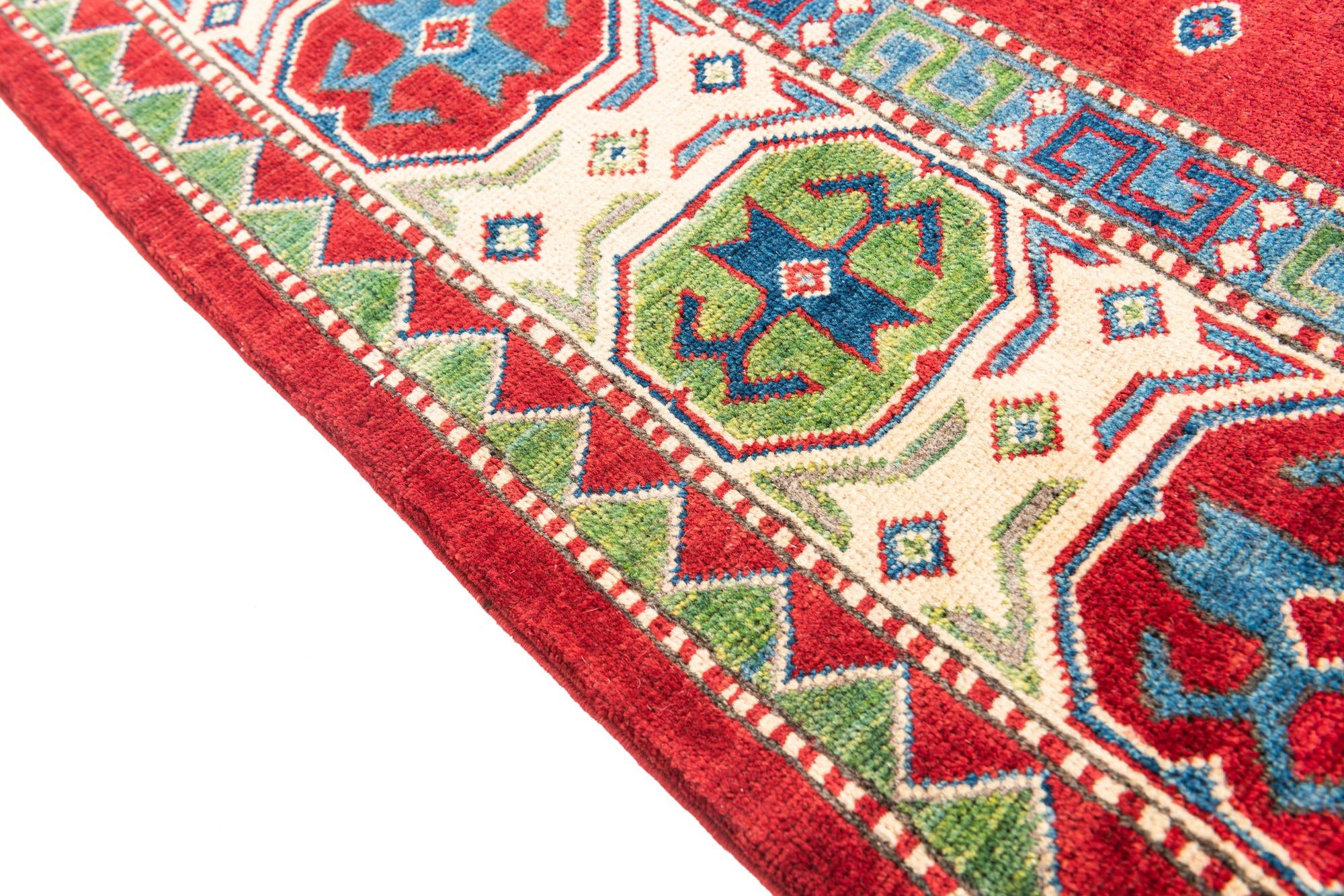6' 7 x 10' Hand Knotted Kazak Rug