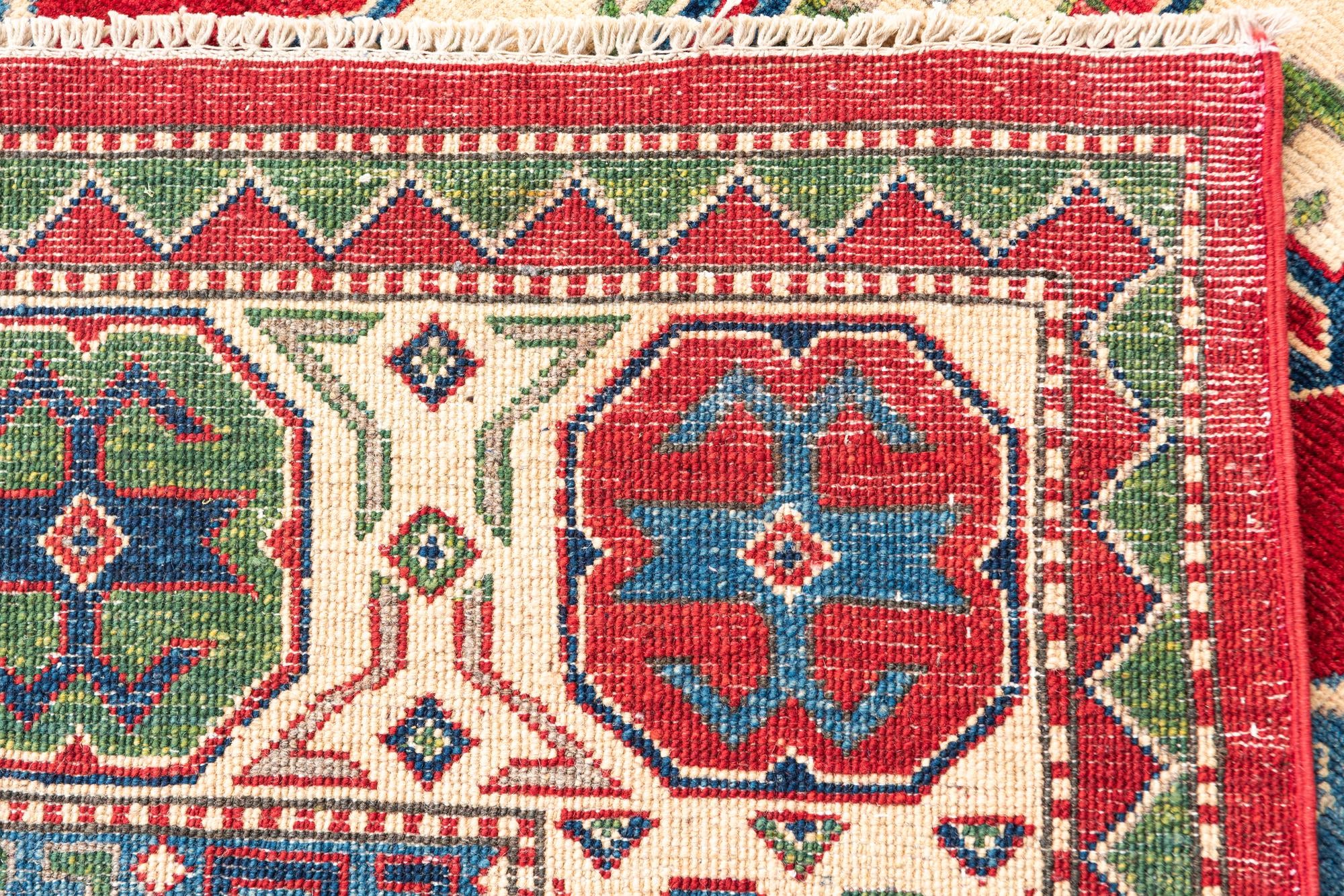 6' 7 x 10' Hand Knotted Kazak Rug