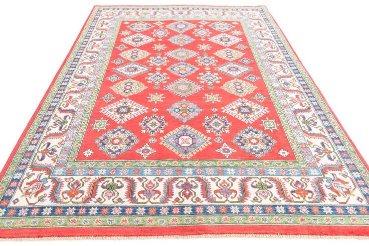 Detail image of 6' 6 x 9' 8 Hand Knotted Kazak Rug