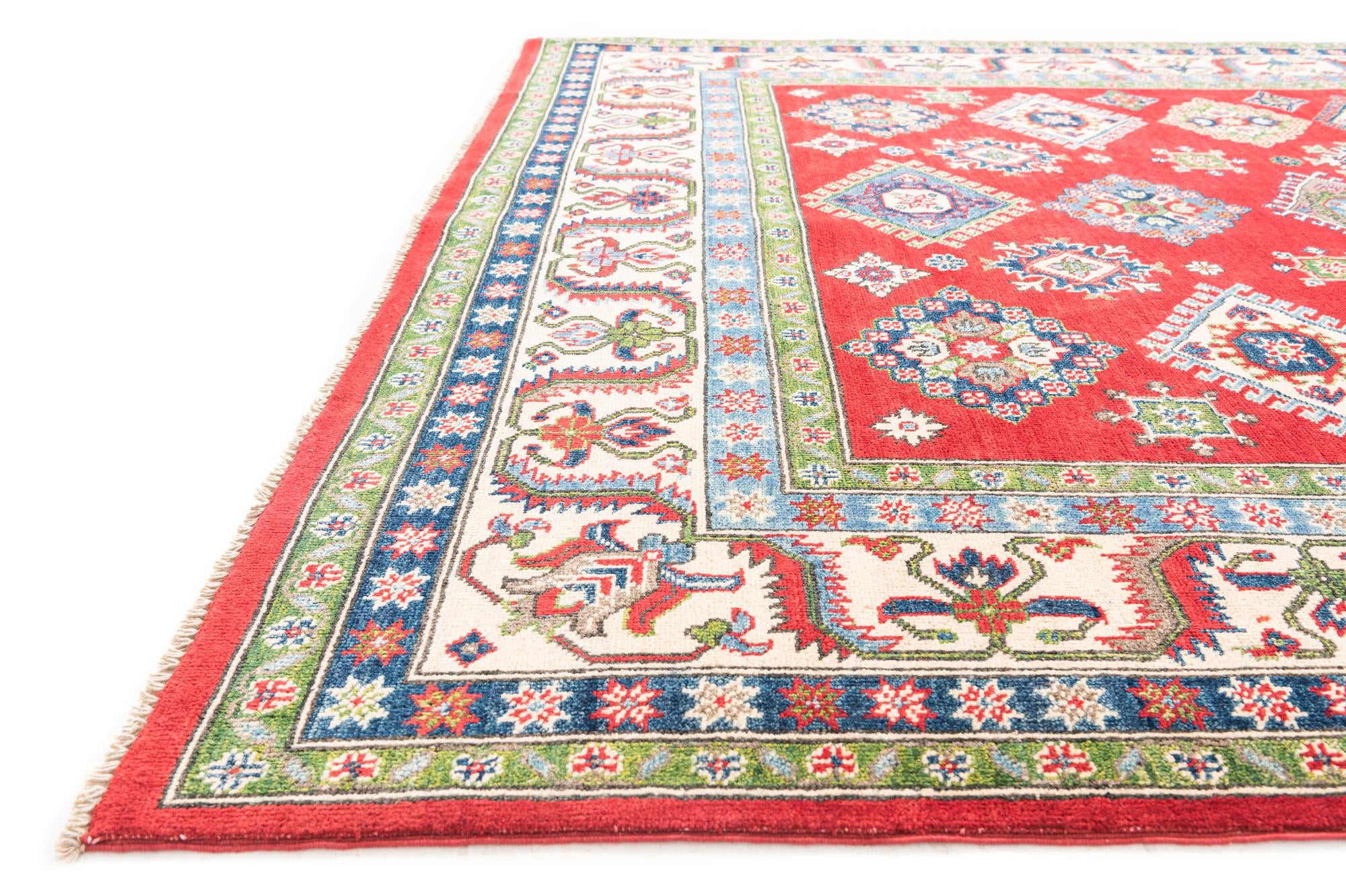 6' 6 x 9' 8 Hand Knotted Kazak Rug