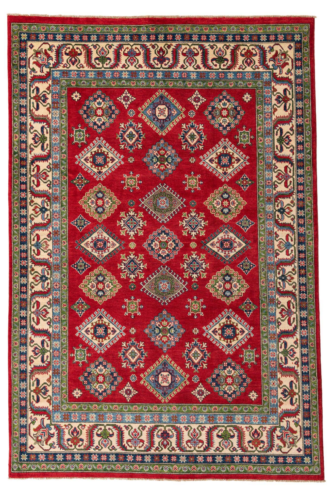 6' 6 x 9' 8 Hand Knotted Kazak Rug