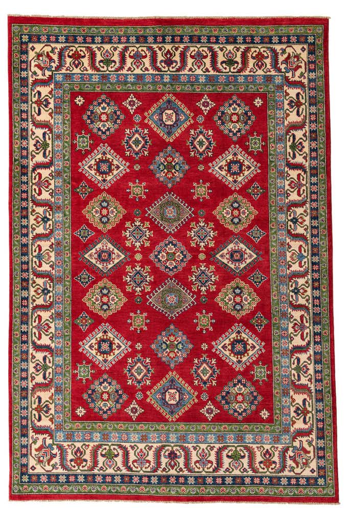 6' 6 x 9' 8 Hand Knotted Kazak Rug