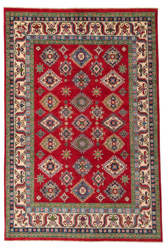Detail image of 6' 6 x 9' 8 Hand Knotted Kazak Rug