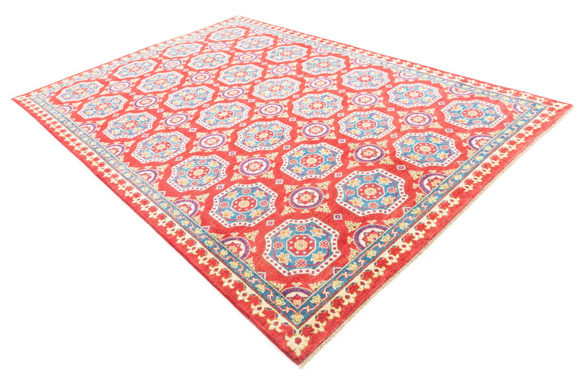 6' 8 x 9' 9 Hand Knotted Kazak Rug