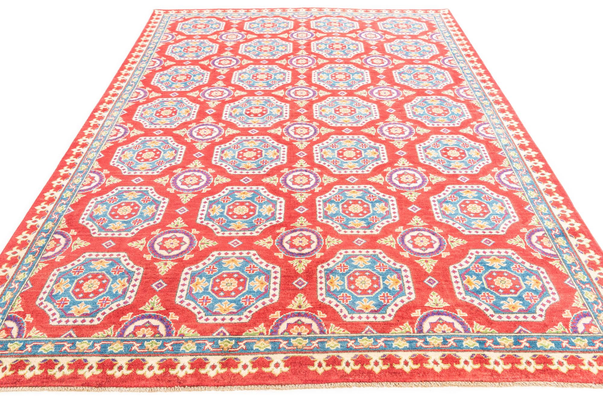 6' 8 x 9' 9 Hand Knotted Kazak Rug