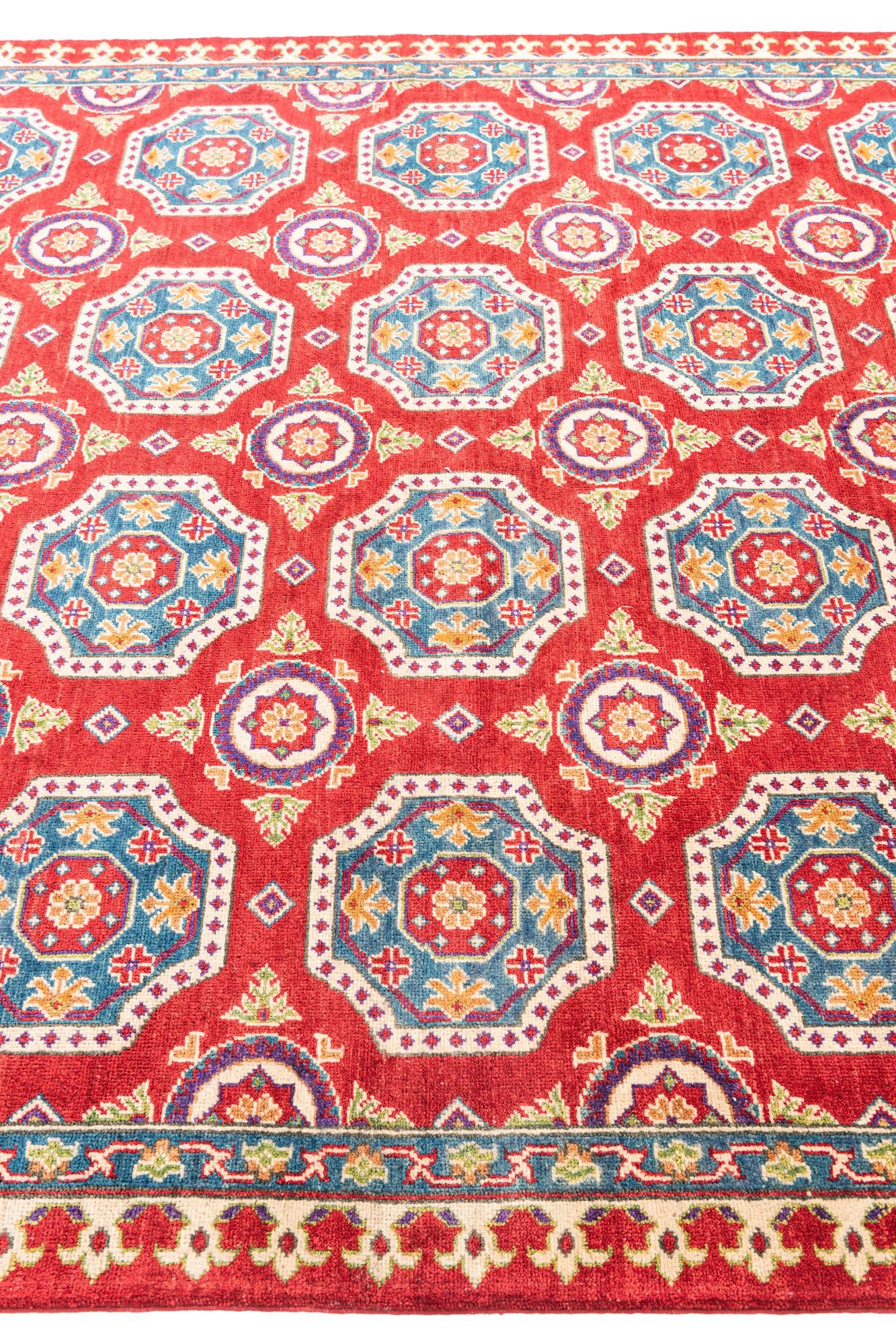 6' 8 x 9' 9 Hand Knotted Kazak Rug