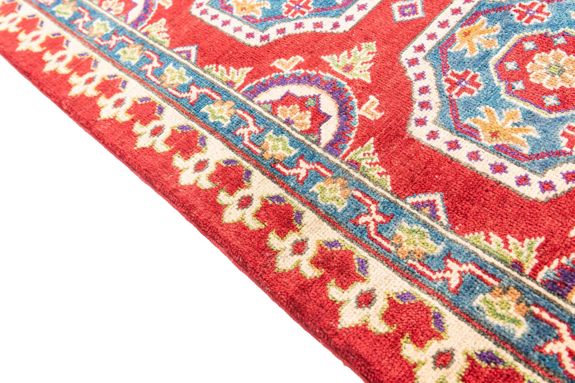 6' 8 x 9' 9 Hand Knotted Kazak Rug