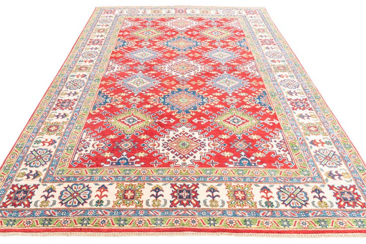 Detail image of 6' 8 x 10' Hand Knotted Kazak Rug