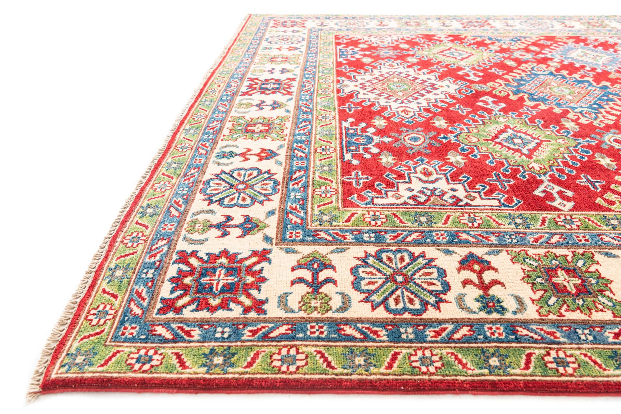 6' 8 x 10' Hand Knotted Kazak Rug