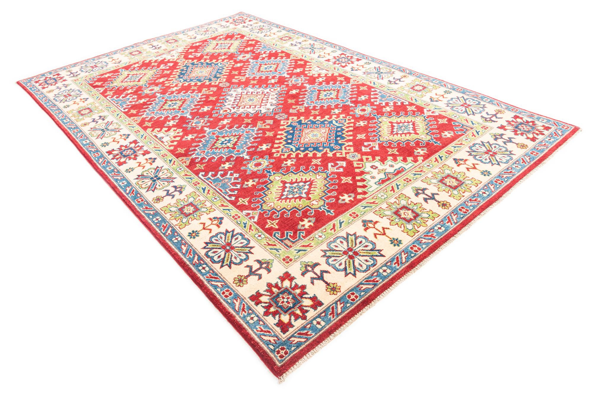 6' 7 x 10' Hand Knotted Kazak Rug