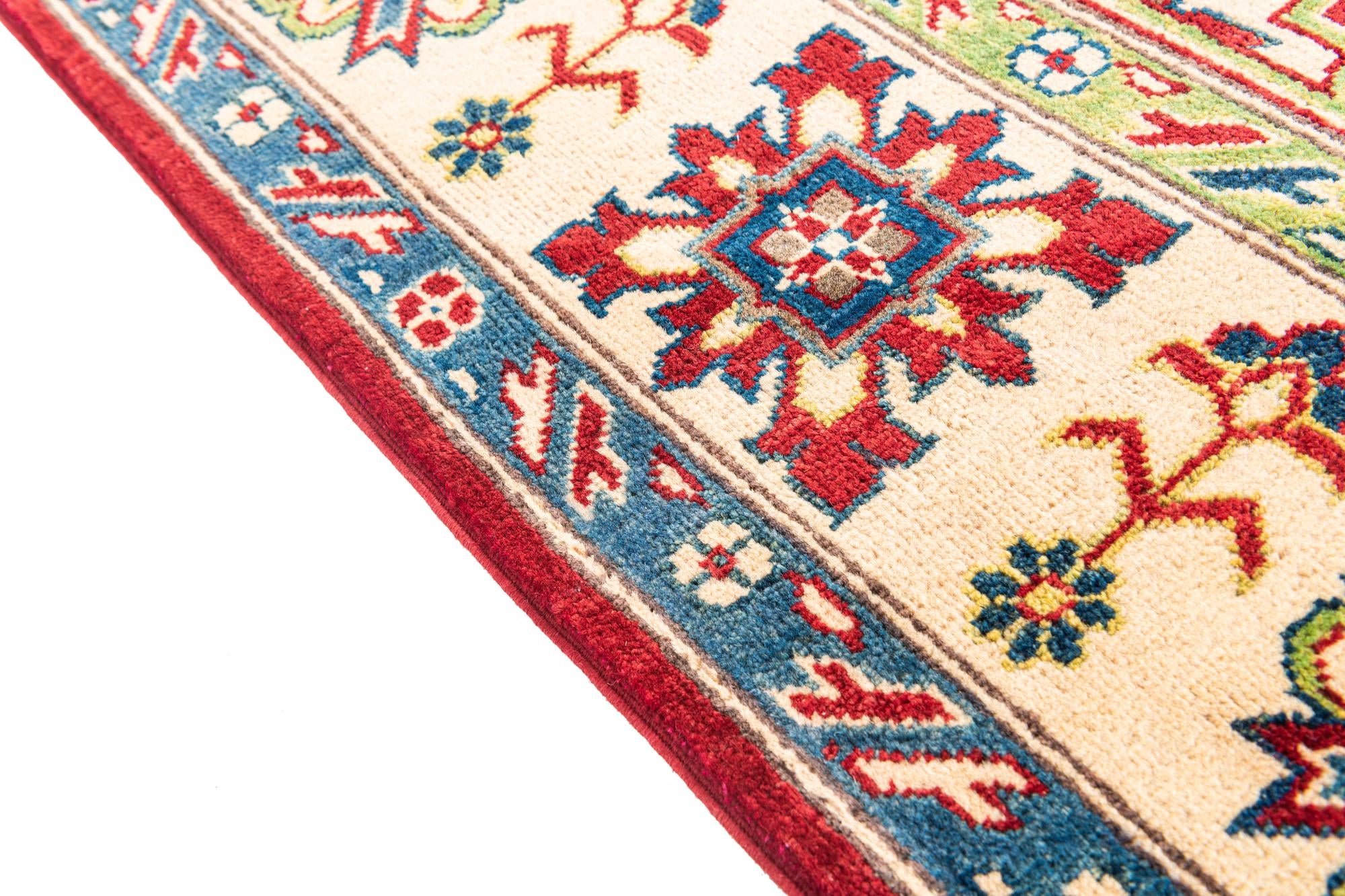 6' 7 x 10' Hand Knotted Kazak Rug