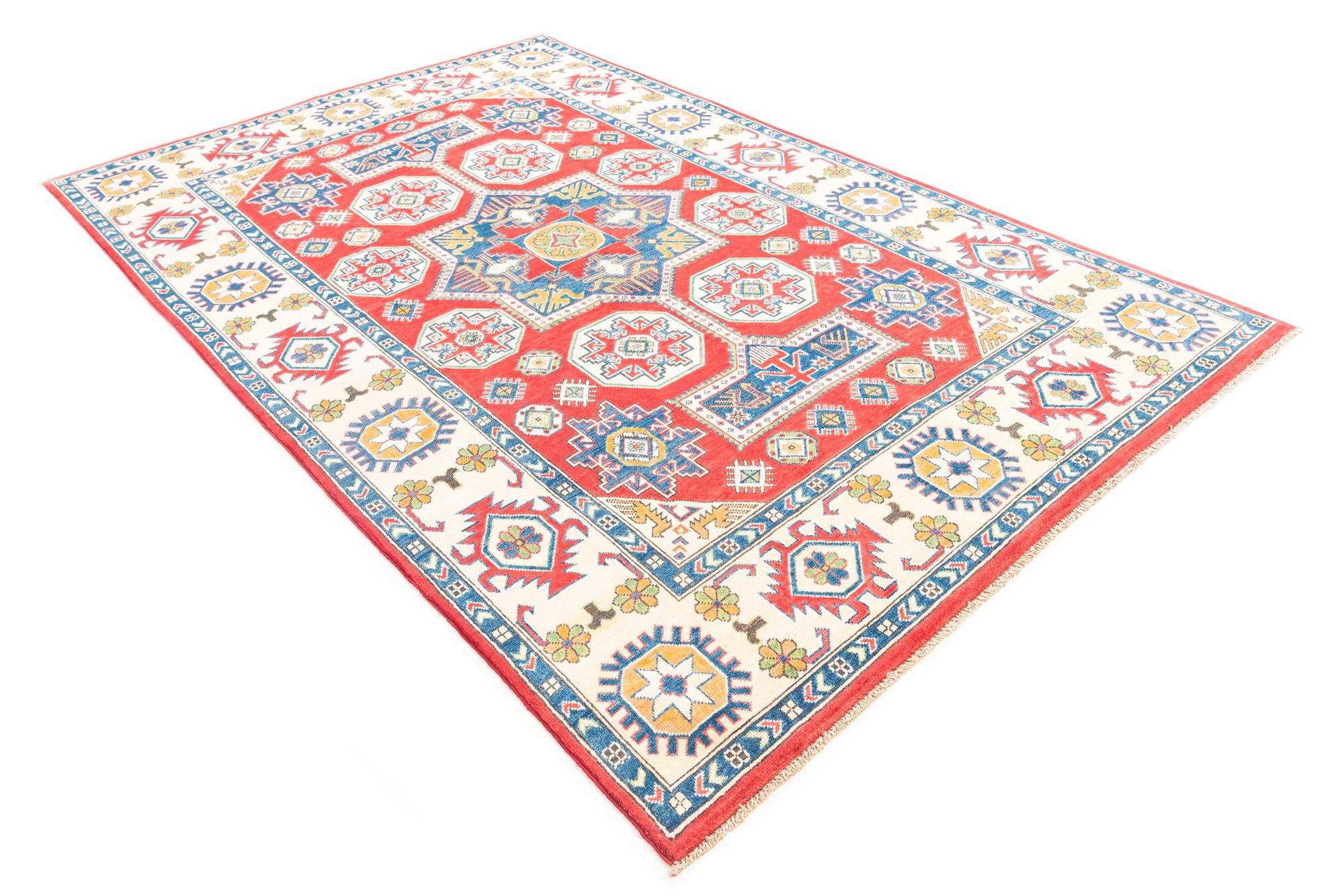 5' 10 x 9' 5 Hand Knotted Kazak Rug