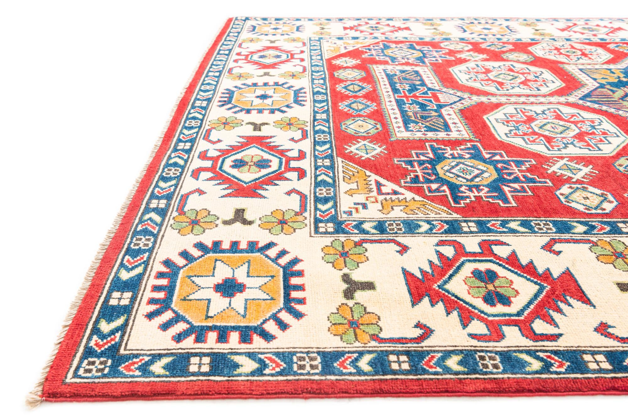 5' 10 x 9' 5 Hand Knotted Kazak Rug