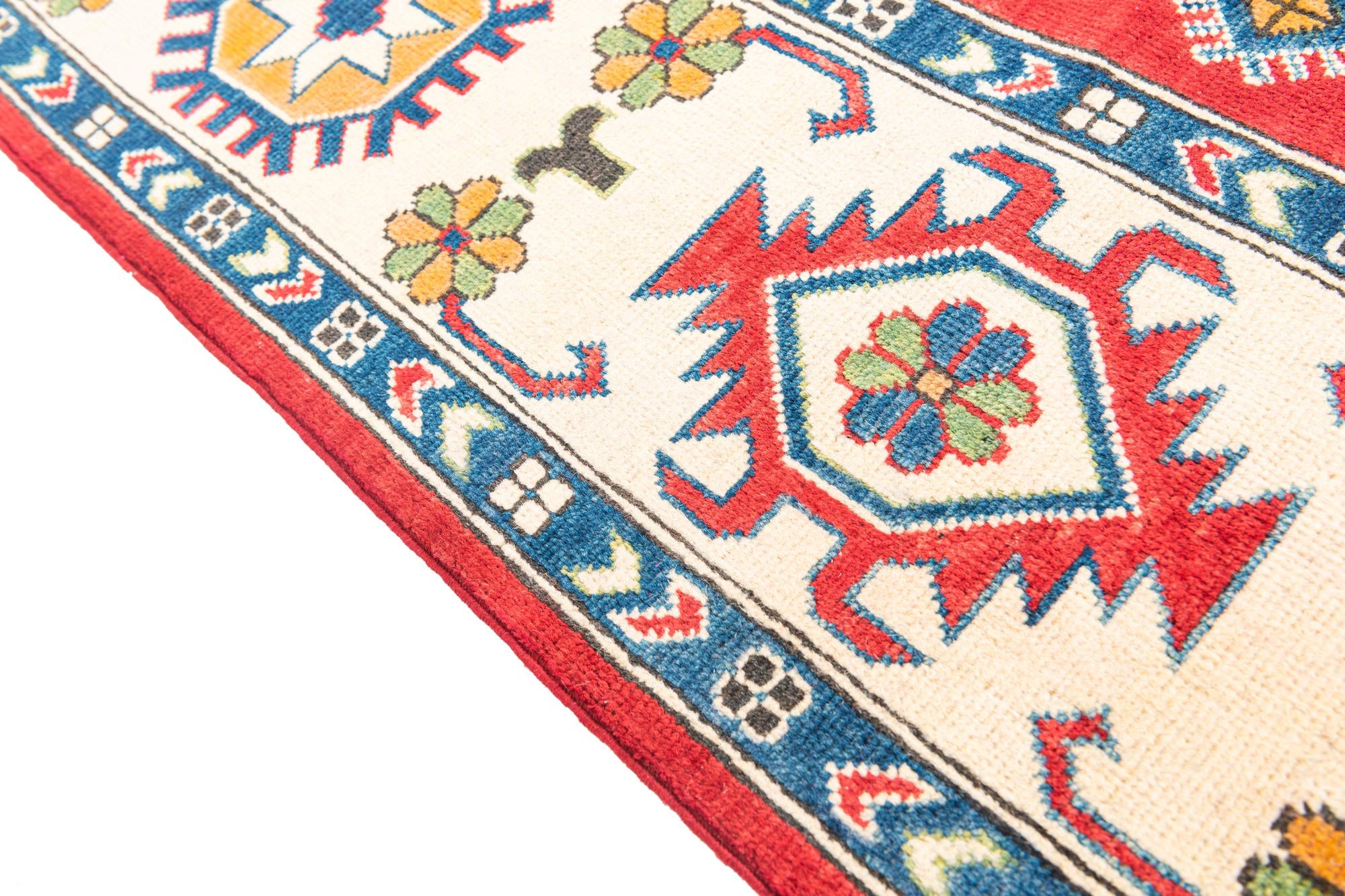 5' 10 x 9' 5 Hand Knotted Kazak Rug