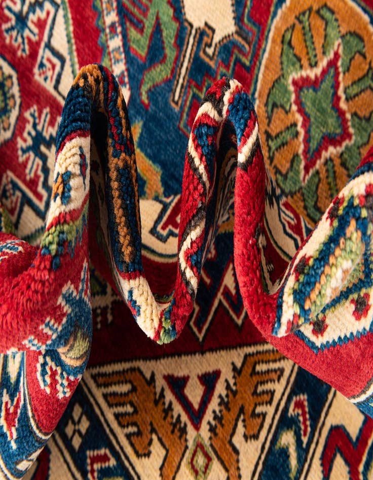 Detail image of 5' 10 x 9' 5  Hand Knotted Kazak Rug