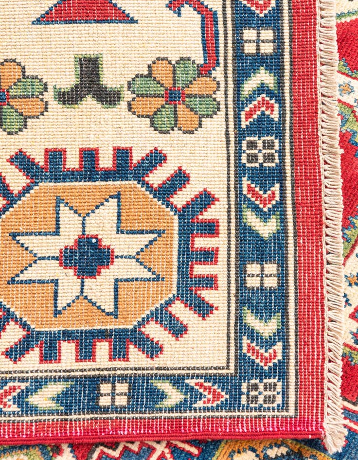 Detail image of 5' 10 x 9' 5  Hand Knotted Kazak Rug