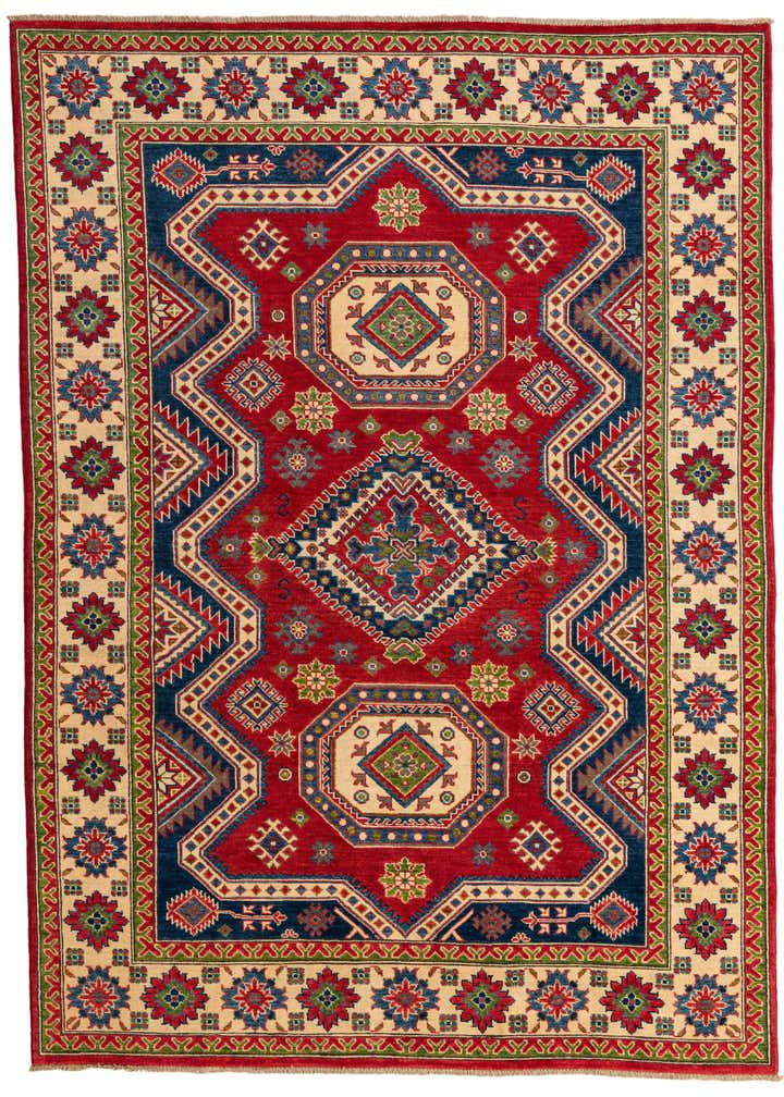6' x 9' Hand Knotted Kazak Rug