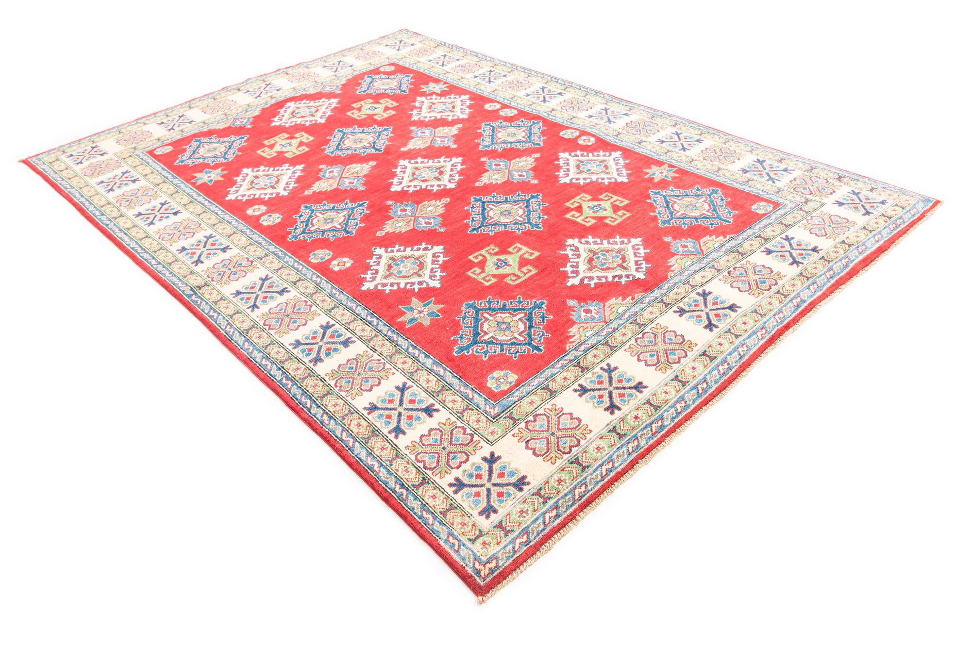 6' 5 x 9' 5 Hand Knotted Kazak Rug