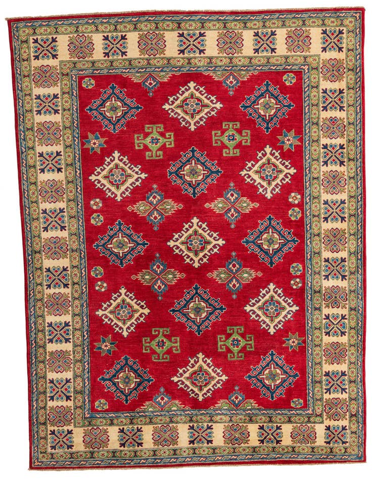 Detail image of 6' 5 x 9' 5 Hand Knotted Kazak Rug