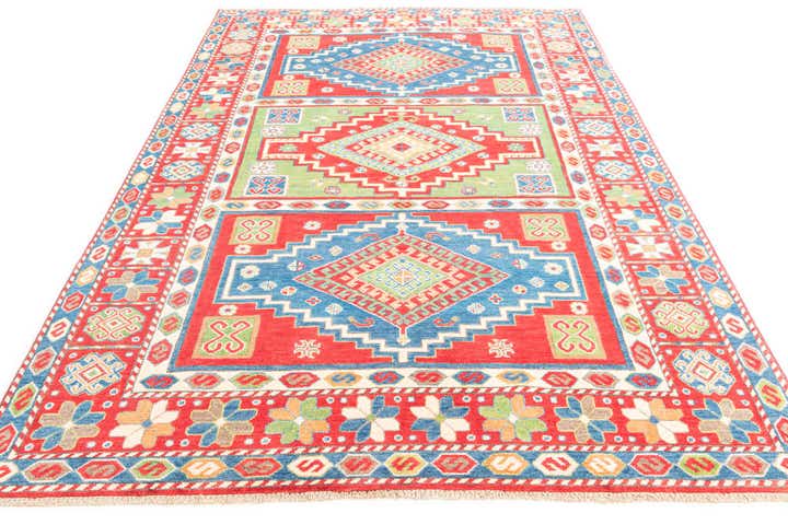 6' x 9' Hand Knotted Kazak Rug