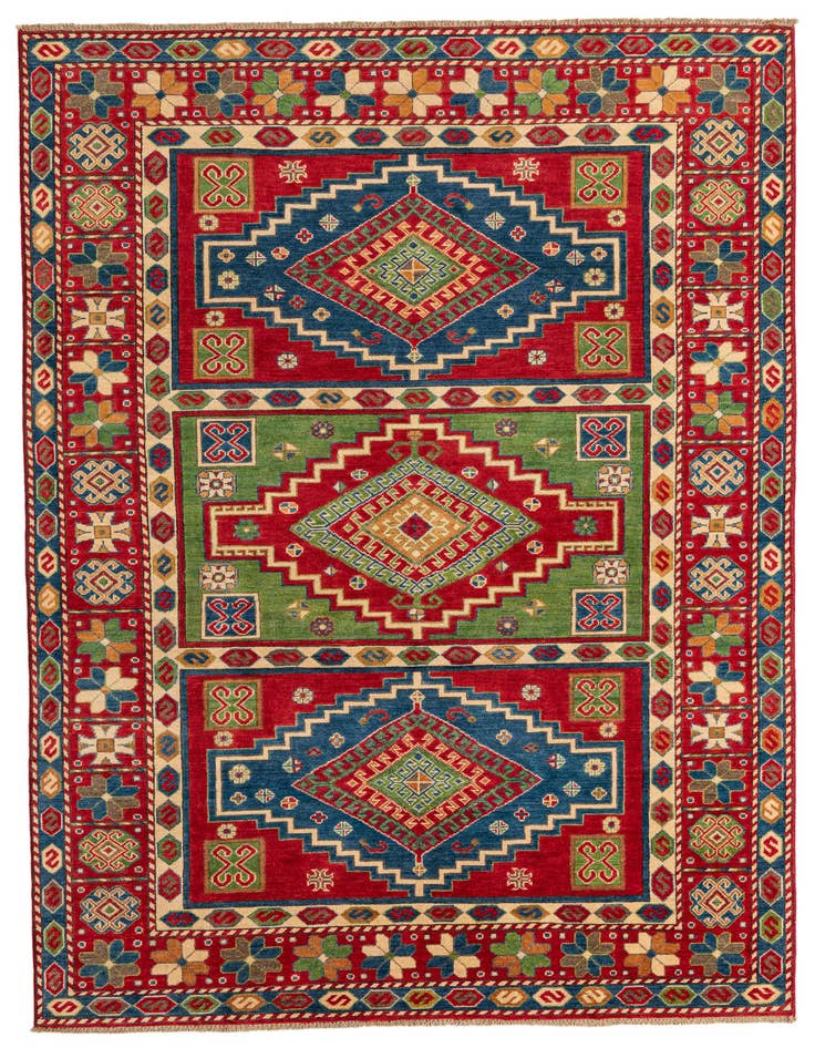 Detail image of 6' x 9' Hand Knotted Kazak Rug