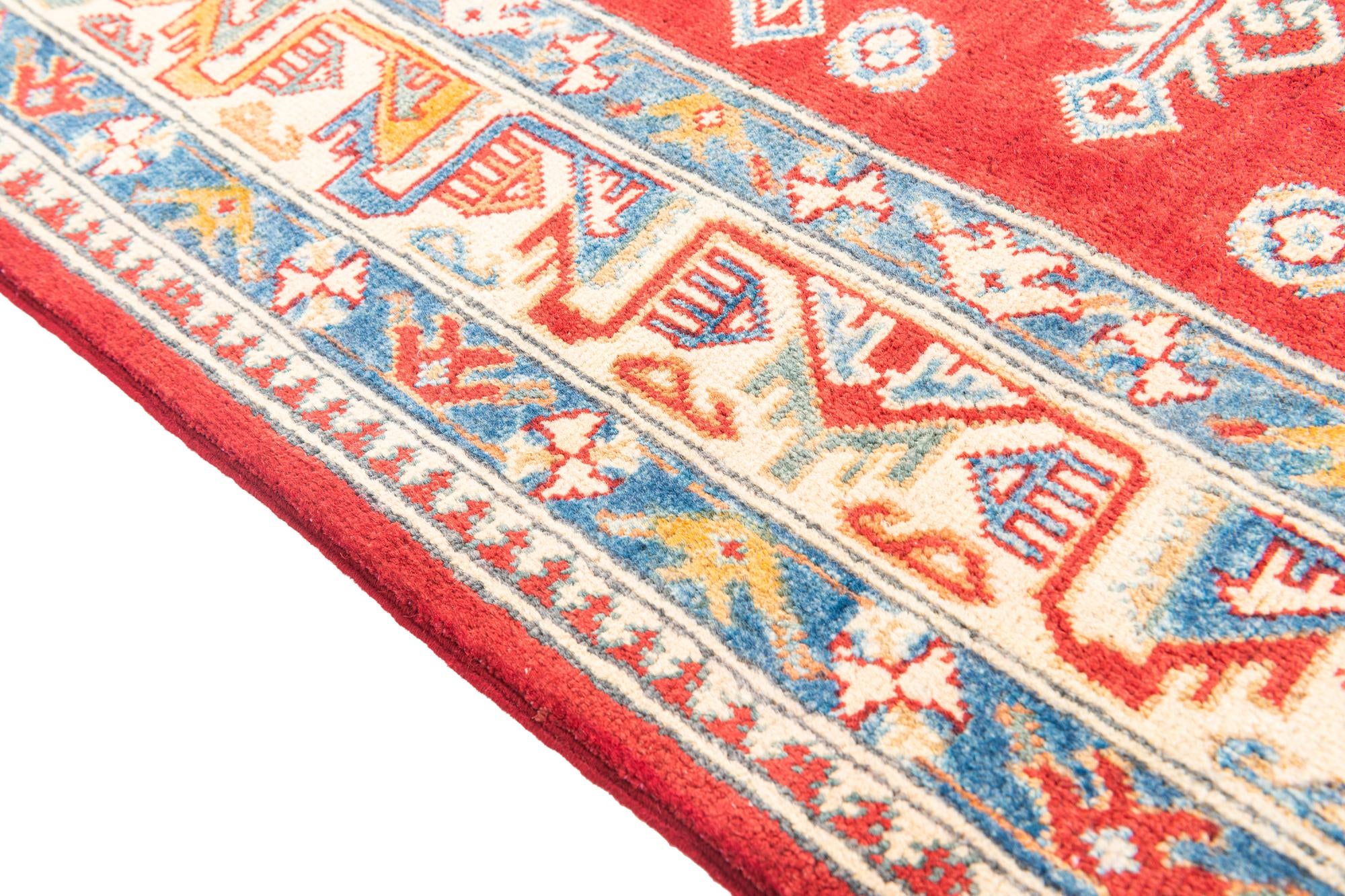 6' x 9' 4 Hand Knotted Kazak Rug