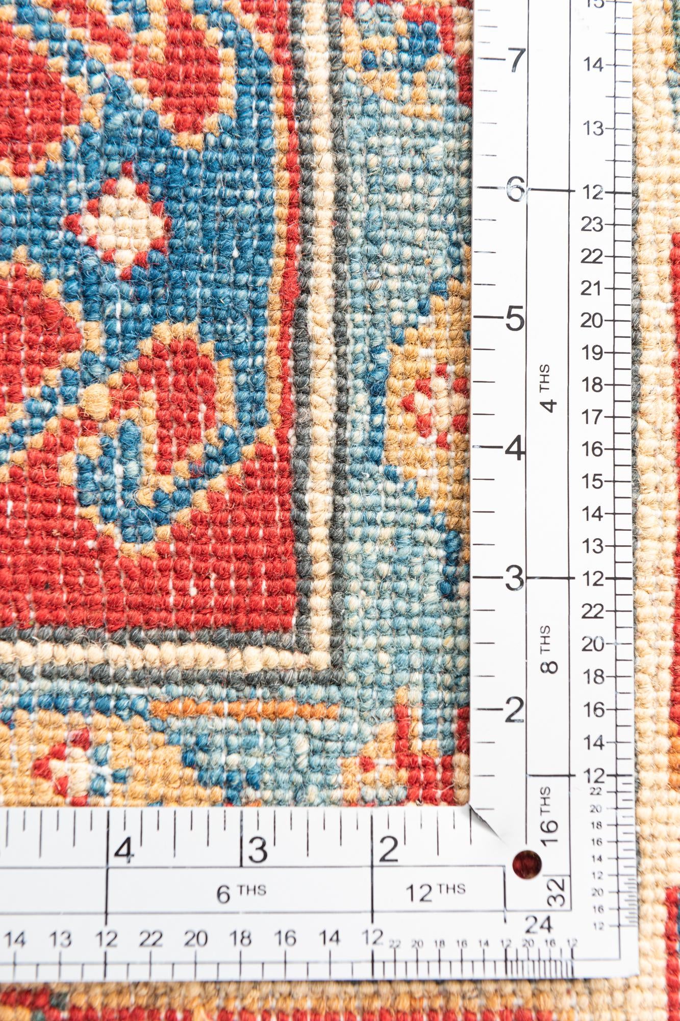 6' x 9' 4 Hand Knotted Kazak Rug