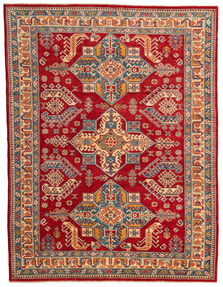 Detail image of 6' x 9' 4 Hand Knotted Kazak Rug