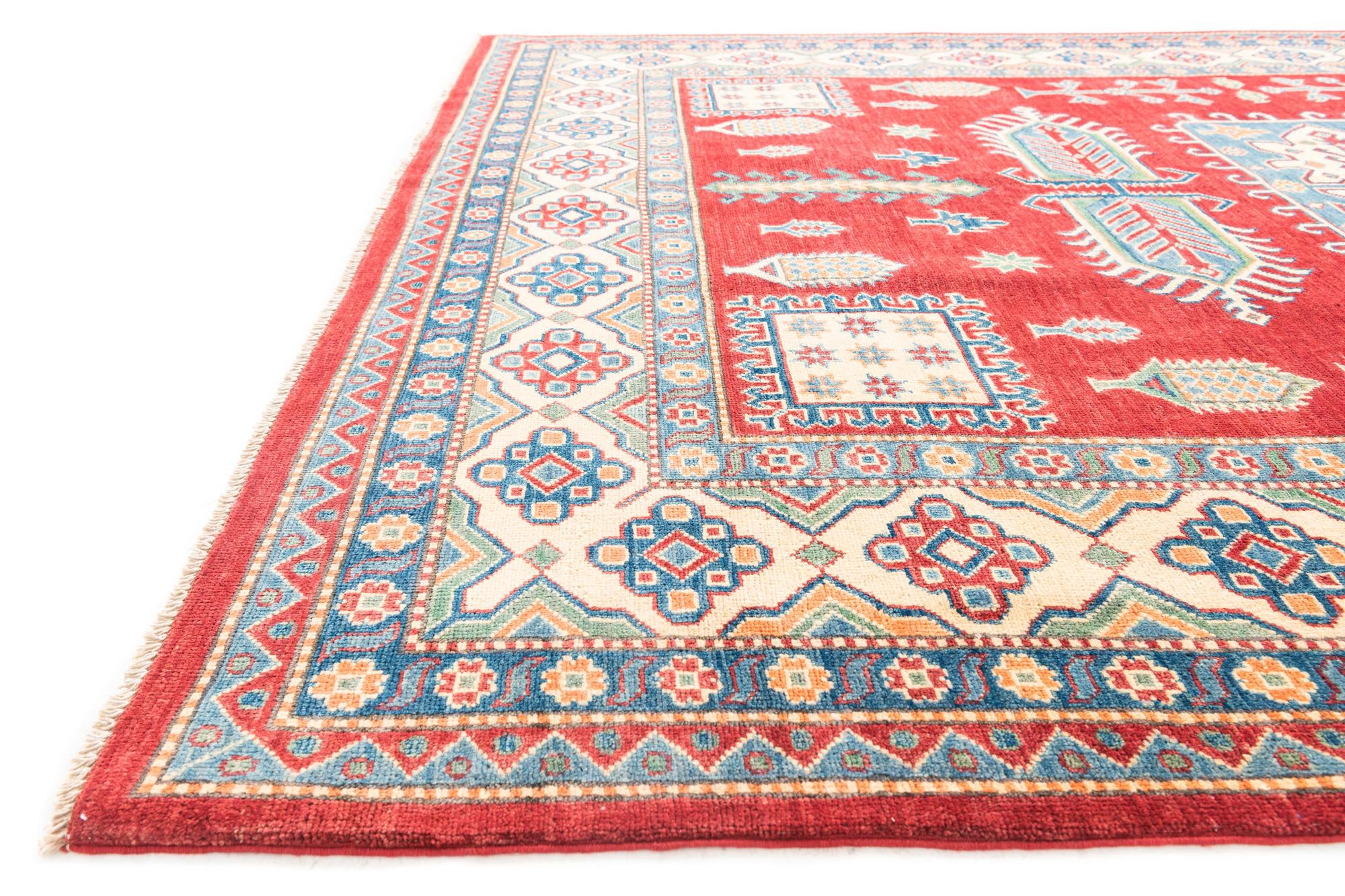 6' 8 x 9' 9 Hand Knotted Kazak Rug