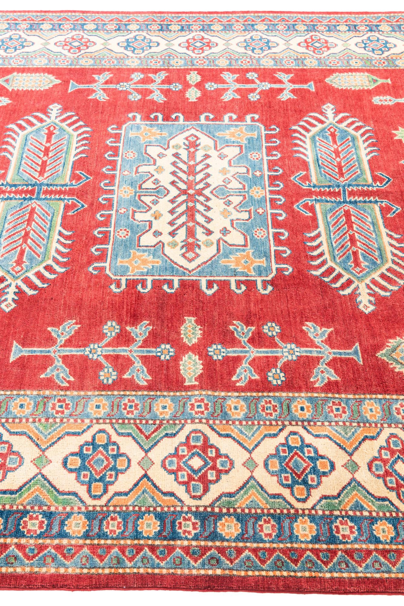 6' 8 x 9' 9 Hand Knotted Kazak Rug