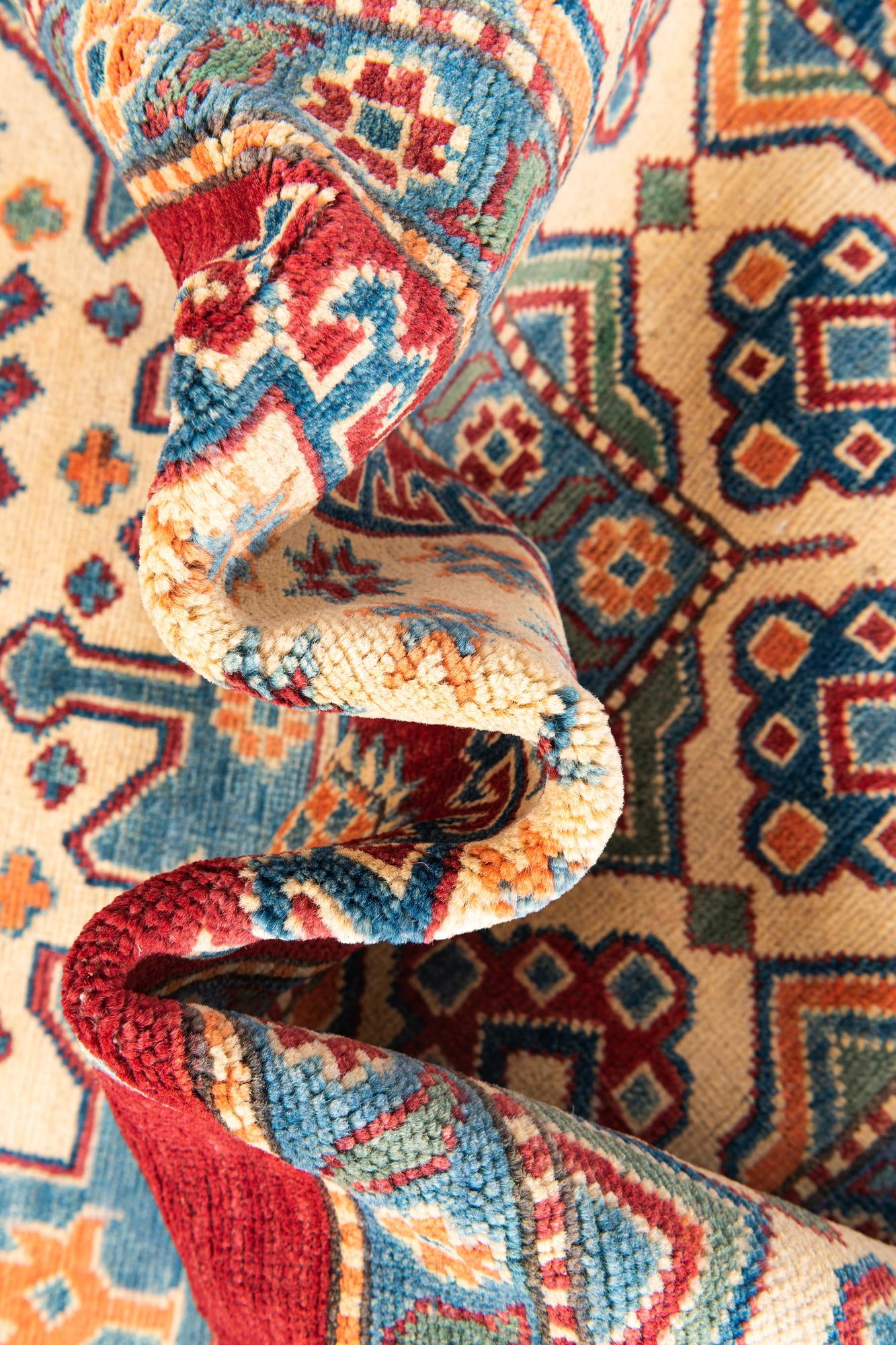 6' 8 x 9' 9 Hand Knotted Kazak Rug