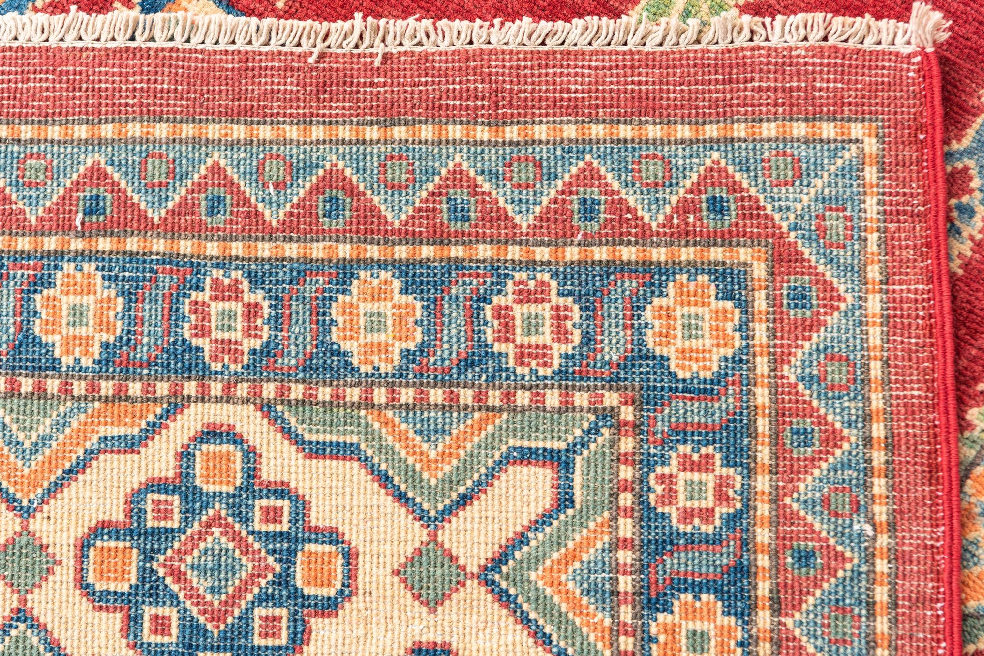 6' 8 x 9' 9 Hand Knotted Kazak Rug