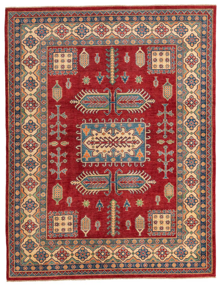 Detail image of 6' 8 x 9' 9 Hand Knotted Kazak Rug
